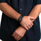 To My Son Cross Leather Bracelet