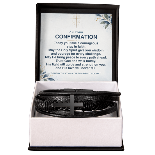 Confirmation Gift for Boys – Cross Bracelet