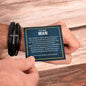 Men's cross leather bracelet — Christian gift for husband | The Faith World