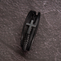 Pastor Appreciation Cross Leather Bracelet