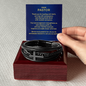 Pastor Appreciation Cross Leather Bracelet