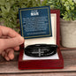 Men's cross leather bracelet — Christian gift for husband | The Faith World