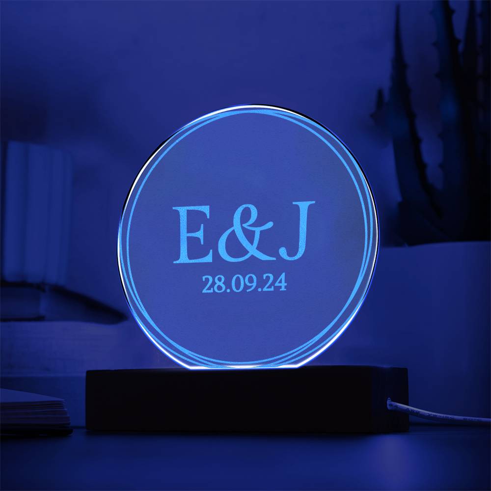 Personalized engraved acrylic wedding monogram — Christian gift | The Faith World