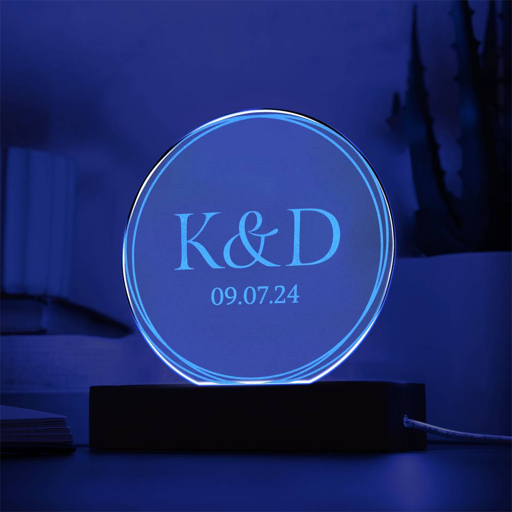 Personalized engraved acrylic wedding monogram — Christian gift | The Faith World
