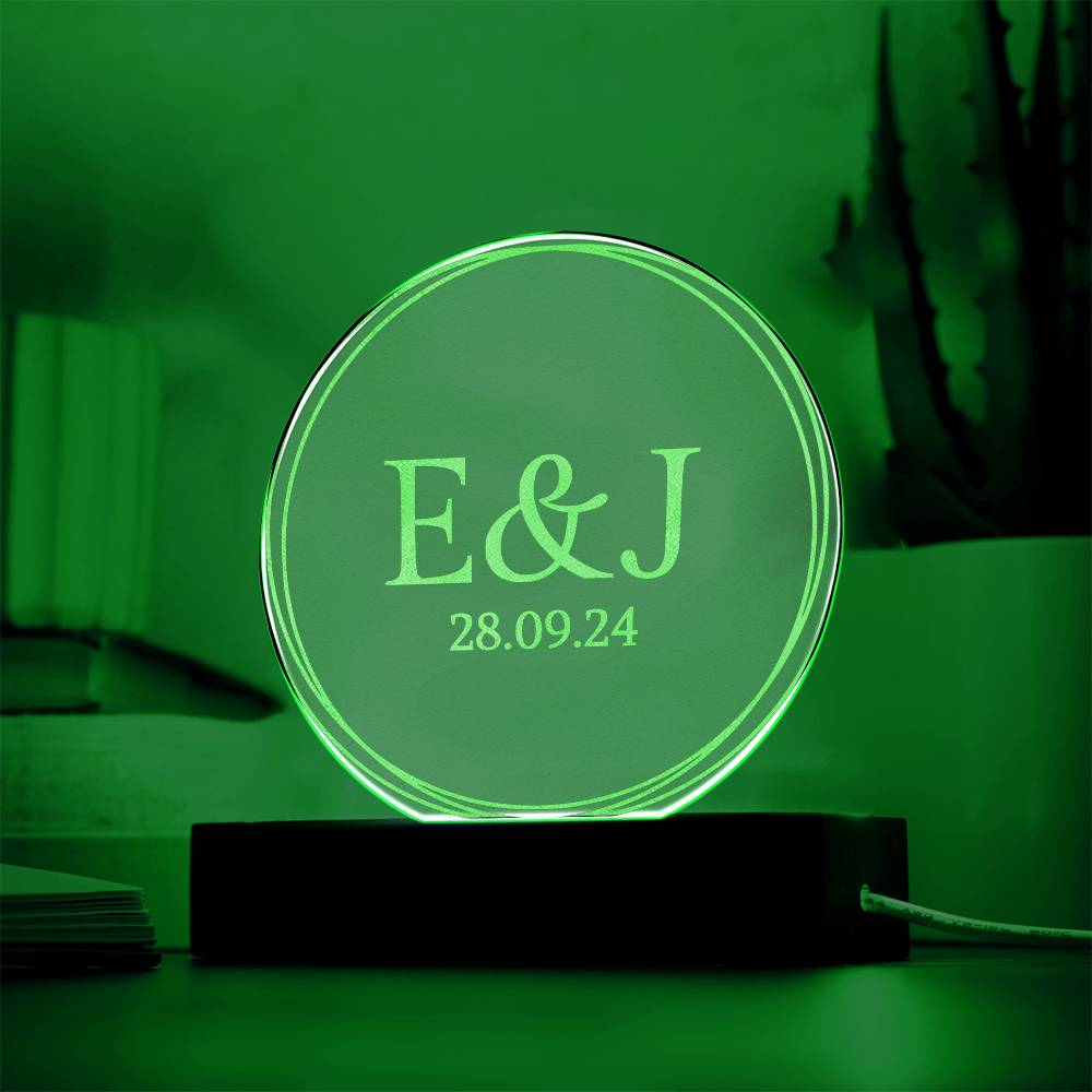 Personalized engraved acrylic wedding monogram — Christian gift | The Faith World