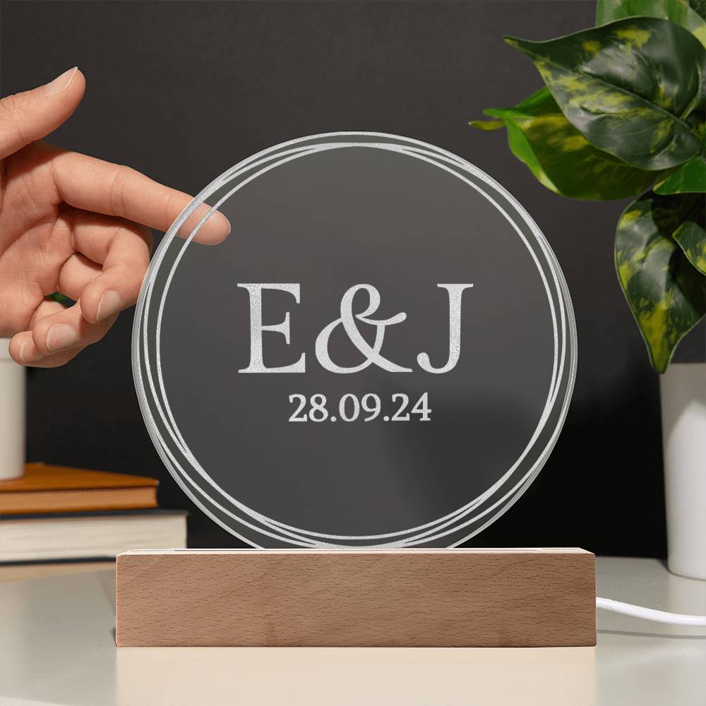 Personalized engraved acrylic wedding monogram — Christian gift | The Faith World