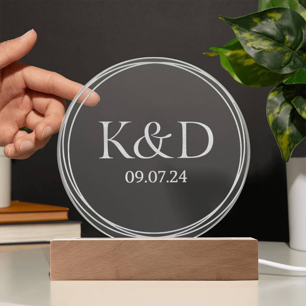 Personalized engraved acrylic wedding monogram — Christian gift | The Faith World
