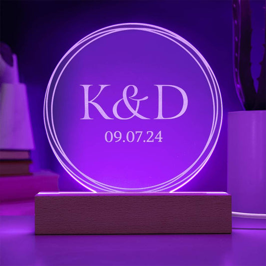 Personalized engraved acrylic wedding monogram — Christian gift | The Faith World