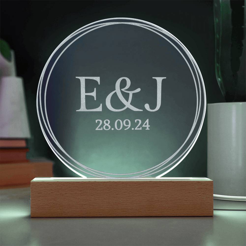 Personalized engraved acrylic wedding monogram — Christian gift | The Faith World