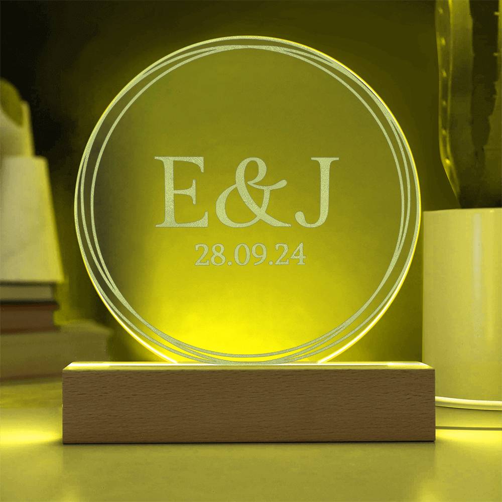 Personalized engraved acrylic wedding monogram — Christian gift | The Faith World