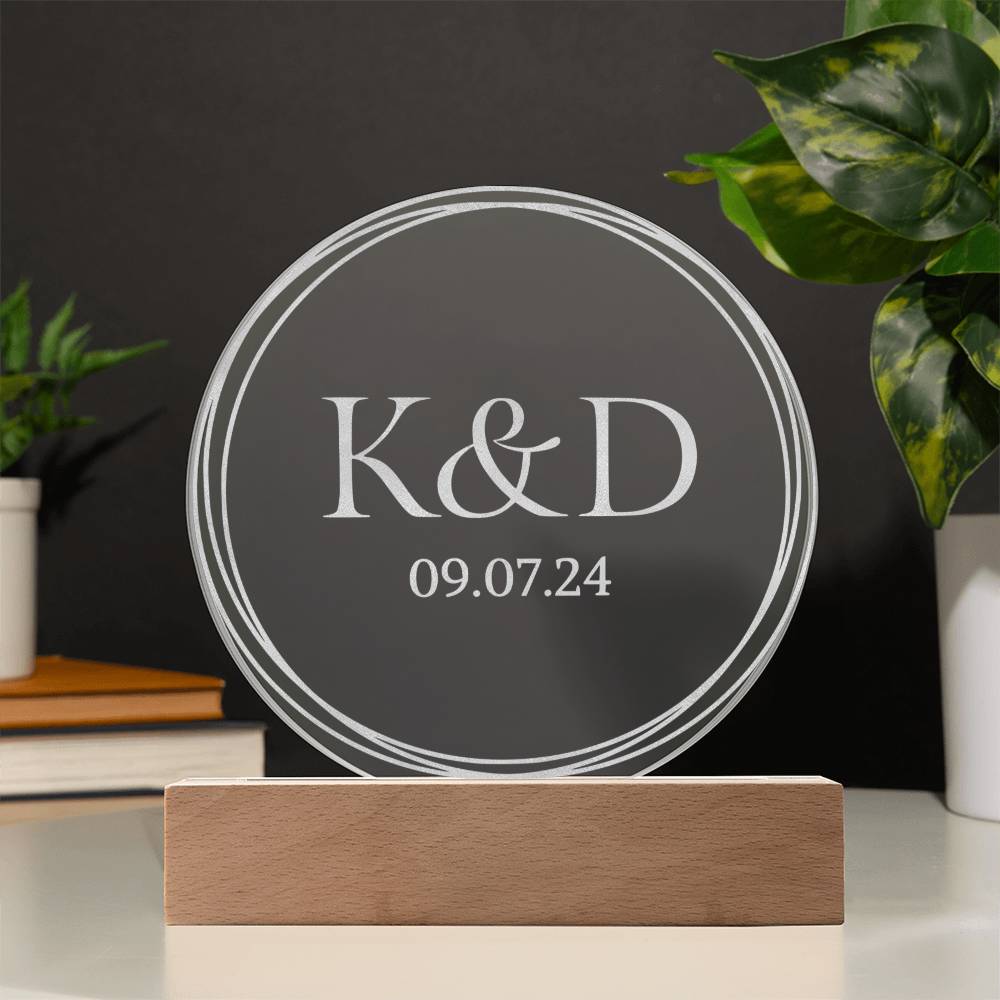 Personalized engraved acrylic wedding monogram — Christian gift | The Faith World