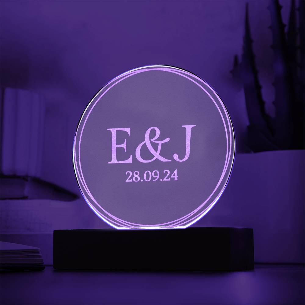 Personalized engraved acrylic wedding monogram — Christian gift | The Faith World