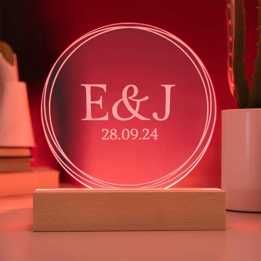 Personalized engraved acrylic wedding monogram — Christian gift | The Faith World