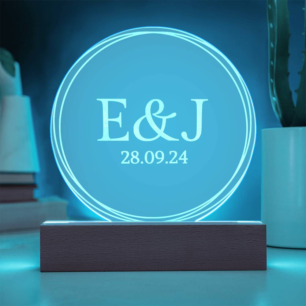 Personalized engraved acrylic wedding monogram — Christian gift | The Faith World