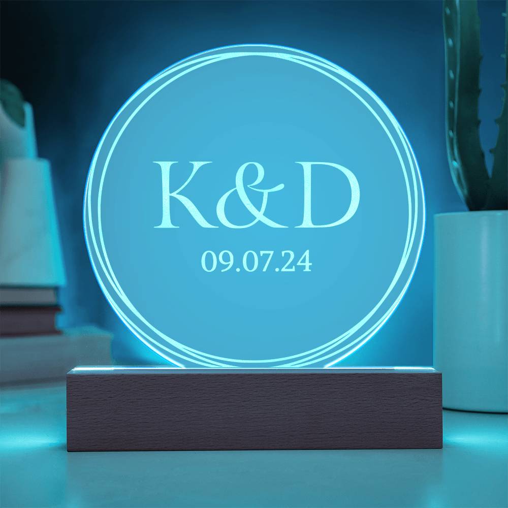 Personalized engraved acrylic wedding monogram — Christian gift | The Faith World