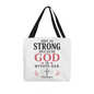 She Is Strong Christian Tote Bag – Psalm 46:5 Gift for Women