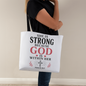 She Is Strong Christian Tote Bag – Psalm 46:5 Gift for Women