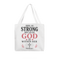 She Is Strong Christian Tote Bag – Psalm 46:5 Gift for Women