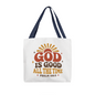 God Is Good All the Time Tote Bag – Psalm 100:5 Retro Christian Gift