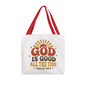 God Is Good All the Time Tote Bag – Psalm 100:5 Retro Christian Gift