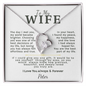 To My Wife Forever Love Necklace — Heart Pendant Gift for Wife with Message Card