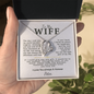 To My Wife Forever Love Necklace — Heart Pendant Gift for Wife with Message Card
