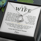 To My Wife Forever Love Necklace — Heart Pendant Gift for Wife with Message Card