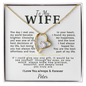 To My Wife Forever Love Necklace — Heart Pendant Gift for Wife with Message Card