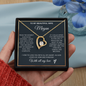 To My Beautiful Wife Necklace with Personalized Message Card | Gift for Wife