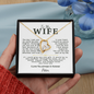 To My Wife Forever Love Necklace — Heart Pendant Gift for Wife with Message Card