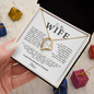 To My Wife Forever Love Necklace — Heart Pendant Gift for Wife with Message Card