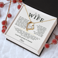 To My Wife Forever Love Necklace — Heart Pendant Gift for Wife with Message Card