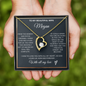 To My Beautiful Wife Necklace with Personalized Message Card | Gift for Wife