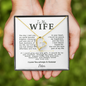 To My Wife Forever Love Necklace — Heart Pendant Gift for Wife with Message Card