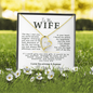 To My Wife Forever Love Necklace — Heart Pendant Gift for Wife with Message Card