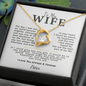 To My Wife Forever Love Necklace — Heart Pendant Gift for Wife with Message Card