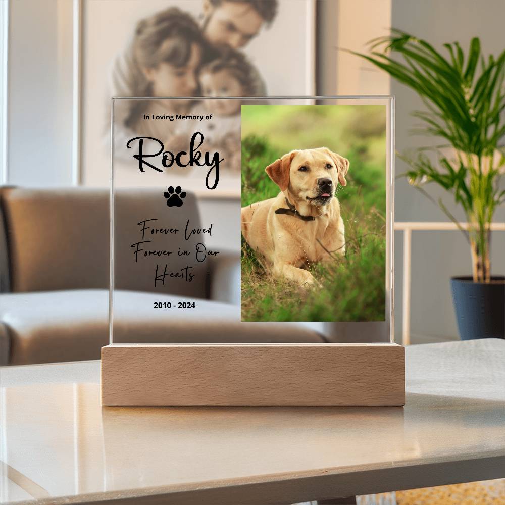 Personalized pet memorial LED plaque — Christian gift | The Faith World