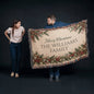 Personalized Christmas Woven Blanket Tapestry with Family Name