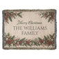 Personalized Christmas Woven Blanket Tapestry with Family Name