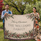 Personalized Christmas Woven Blanket Tapestry with Family Name