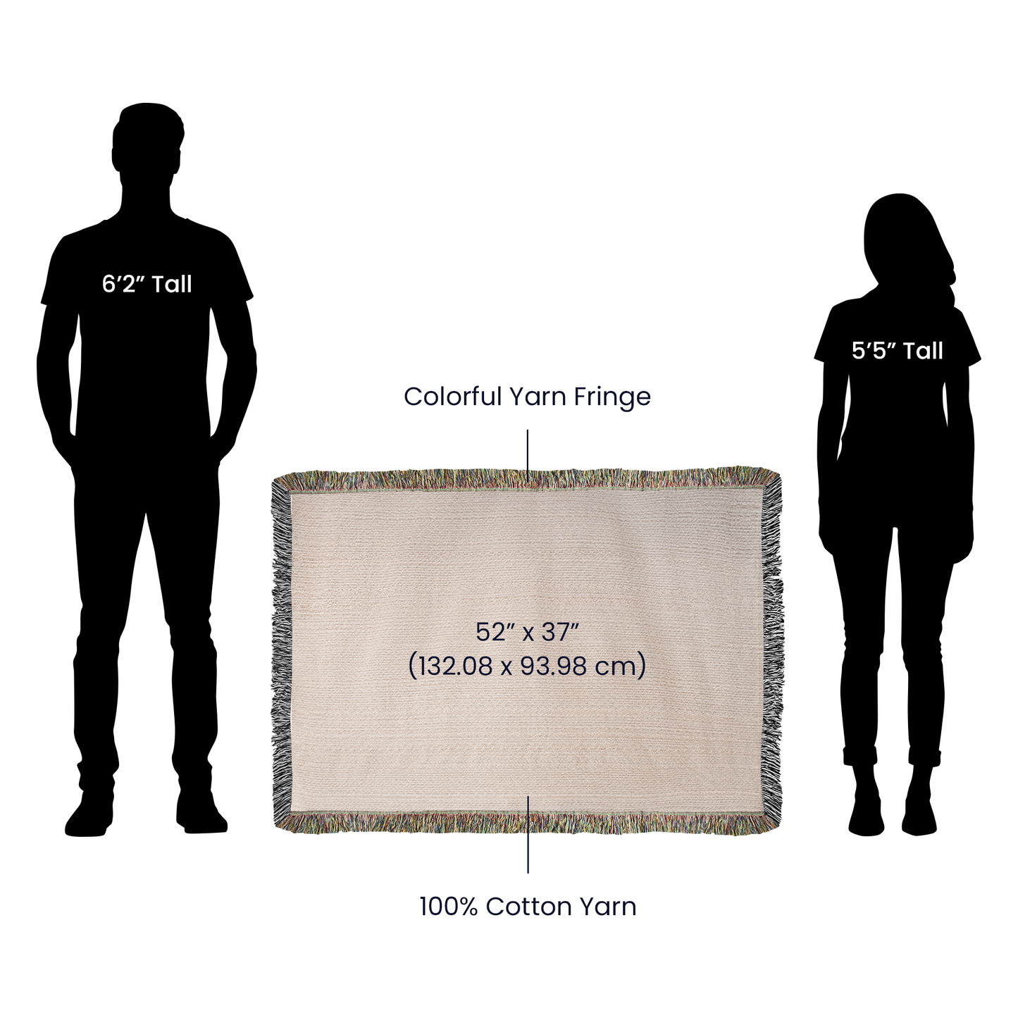 Mountain Peak Wedding Blanket – Personalized Anniversary Gift with Names & Date