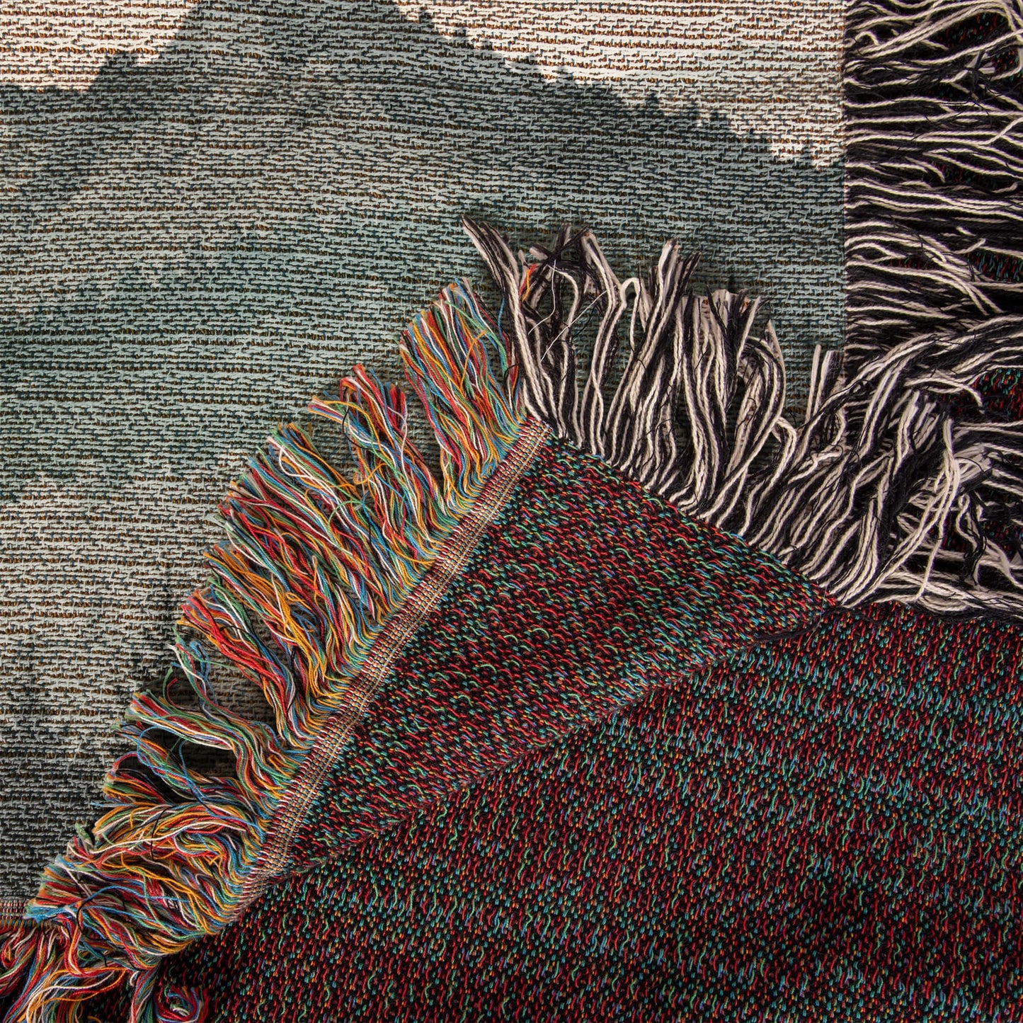 Mountain Peak Wedding Blanket – Personalized Anniversary Gift with Names & Date
