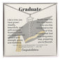 Graduate graduation cap name necklace with John 15:5 — Christian scripture gift for her | The Faith World