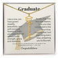 Graduate graduation cap name necklace with John 15:5 — Christian scripture gift for her | The Faith World