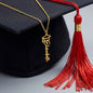 Graduation cap name necklace — Christian graduation gift for granddaughter from Grandma and Grandpa | The Faith World