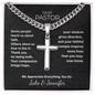 To Our Pastor Cross Necklace – Personalized Cuban Chain Gift