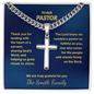 Pastor Appreciation Gift – Personalized Cuban Link Cross Necklace