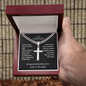 To Our Pastor Cross Necklace – Personalized Cuban Chain Gift