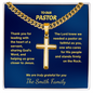 Pastor Appreciation Gift – Personalized Cuban Link Cross Necklace