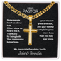To Our Pastor Cross Necklace – Personalized Cuban Chain Gift